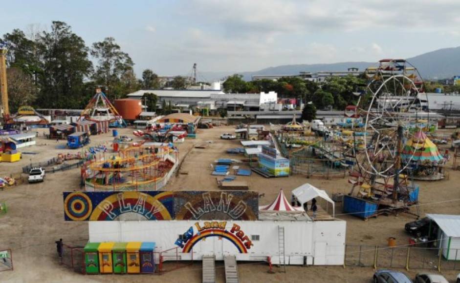 Los juegos son conocidos como Play Land Park y están a la espera de miles de personas en los próximos 15 días restantes en San Pedro Sula.