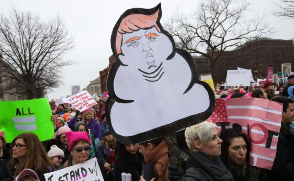 Miles de mujeres expresaron su inconformidad en las movilizaciones del fin de semana en Washington.