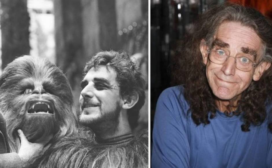 Peter Mayhew como Chewbacca, 1977y 2015