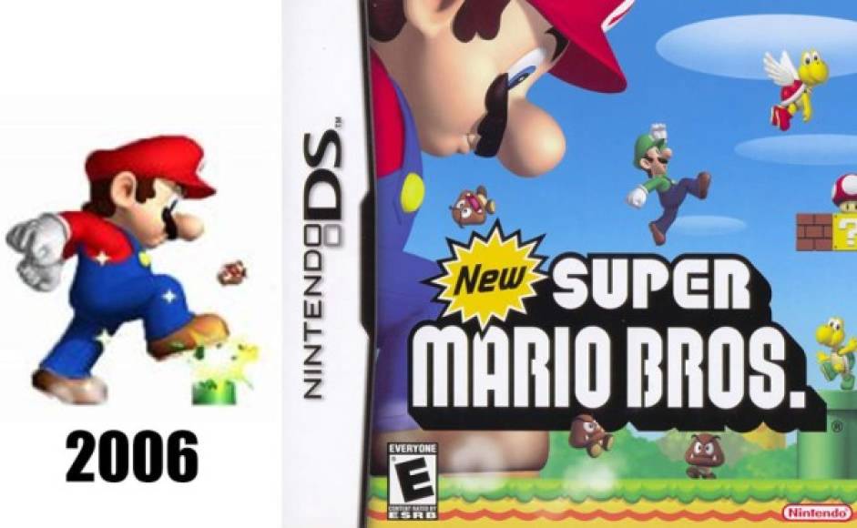 En 2006, ya con muchas novedades tecnológicas llegó para el Nintendo DS la versión de New Super Mario Bros.