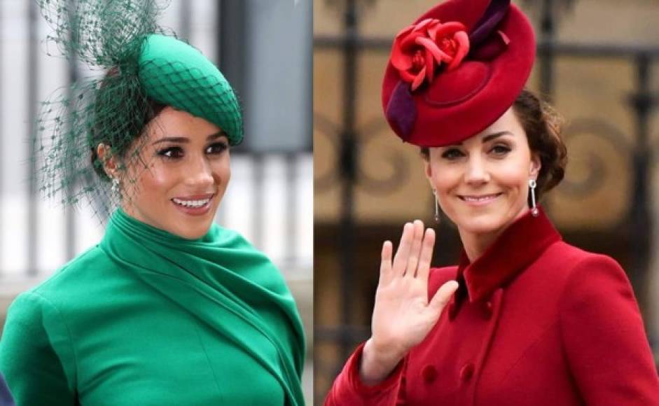 Se vio a Meghan decir 'hola' y saludar a William y Kate, seguido de un 'hola', mientras los Cambridge tomaban asiento en el Altar Mayor en la fila frente a los Sussex.