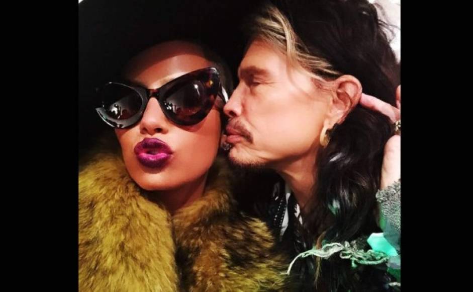 Amber Rose con Steven Tyler.