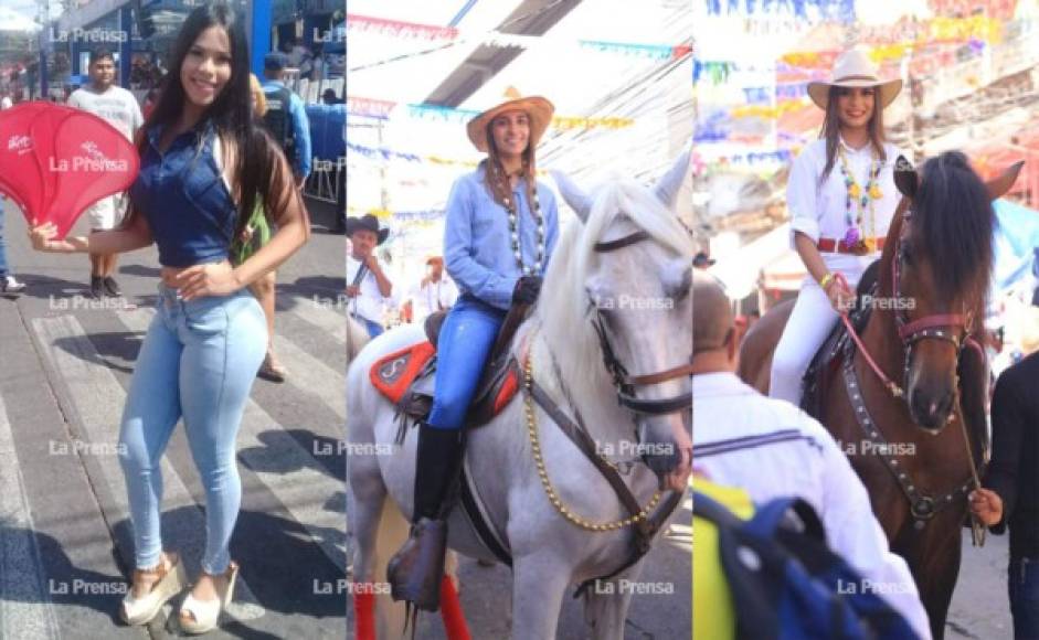 La avenida San Isidro no solo muestra comparsas y carrozas, también presume la belleza de la mujer hondureña en su feria. Foto: Melvin Cubas.