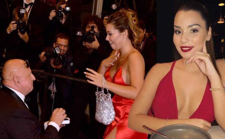 La pareja robó el protagonismo a los famosos cuando el empresario griego Milos Kant se arrodillara en medio de una de las alfombras rojas del Festival de Cannes 2019 para pedirle matrimonio a su novia Margarida Aranha, de 25 años.