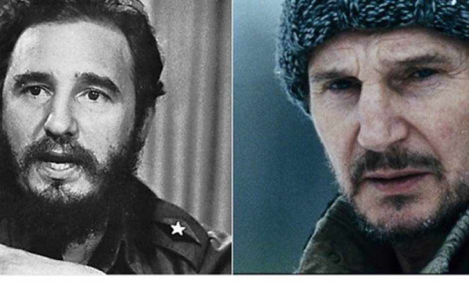 Muere Fidel Castro y en las redes se habla de su parecido con el actor Liam Neeson<br/>