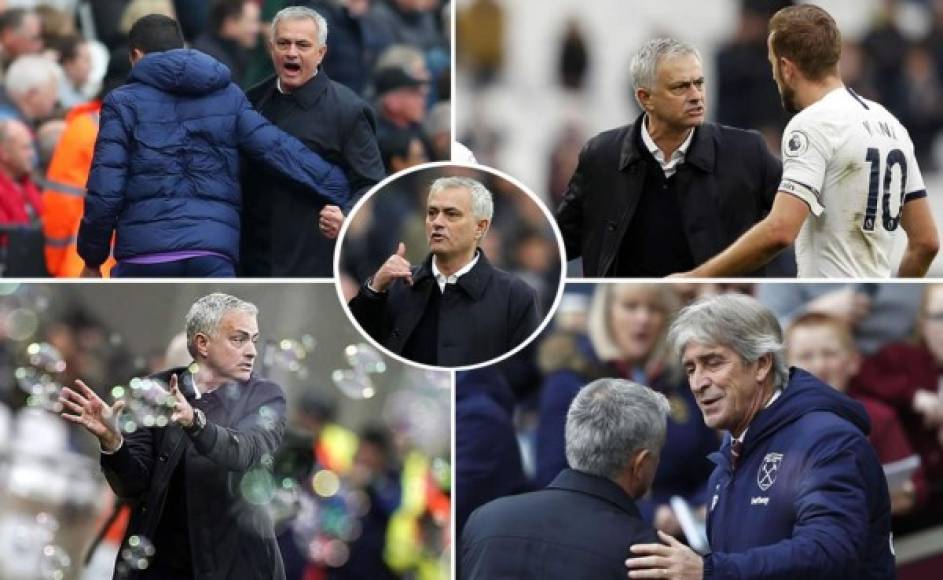 Las imágenes del retorno de José Mourinho a la Premier League como entrenador del Tottenham debutando con triunfo ante el West Ham United de Manuel Pellegrini. Fotos AFP y EFE