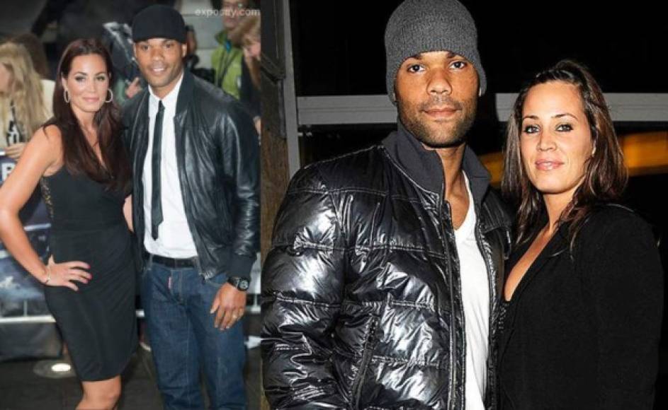 El inglés Joleon Patrick Lescott con su esposa Debbie.