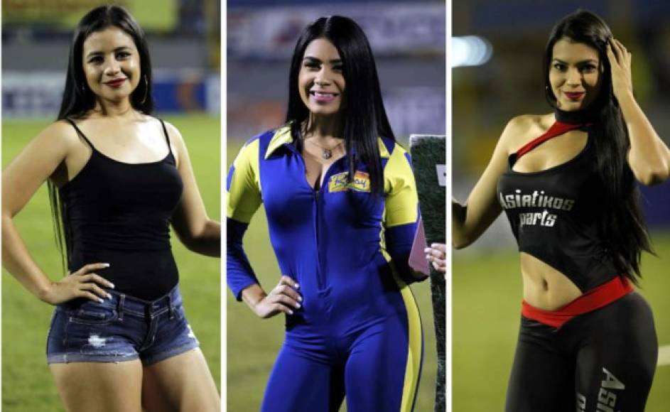 El partido de ida del repechaje a semifinales entre Marathón y Motagua es engalanado en el estadio Morazán por bellas chicas que roban miradas de los presentes. No te pierdas la galería.