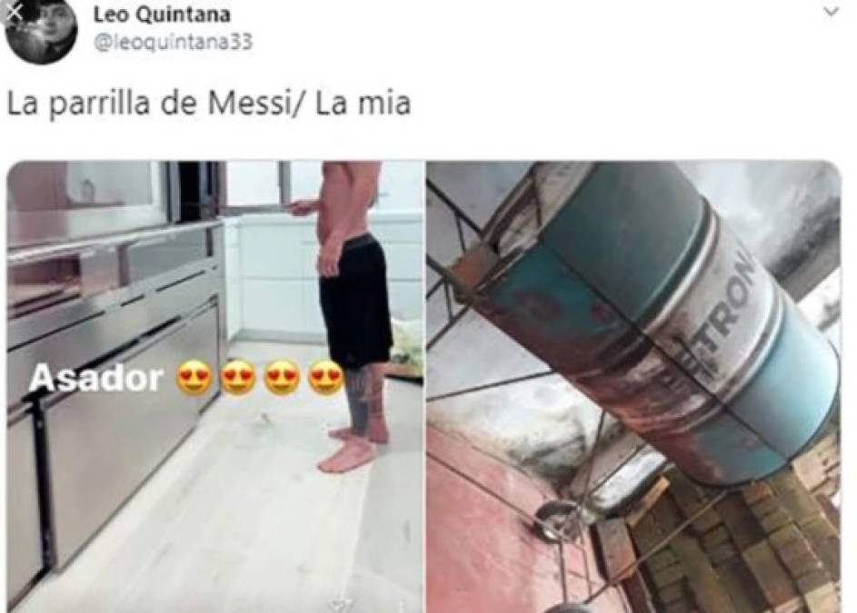 Una ola de memes han salido a raíz de la moderna parrilla de Messi.