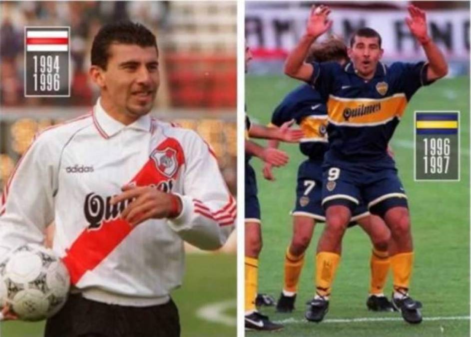 Néstor Cedrés - El exmediapunta uruguayo jugó en River Plate de 1994 a 1996, en ese año se fue a Boca Juniors.