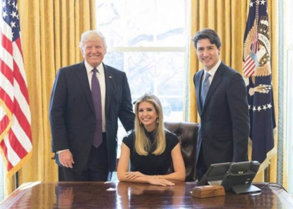 La ex modelo también causó polémica al ocupar la silla presidencial durante una visita del primer ministro canadiense, Justin Trudeau, a la Casa Blanca.