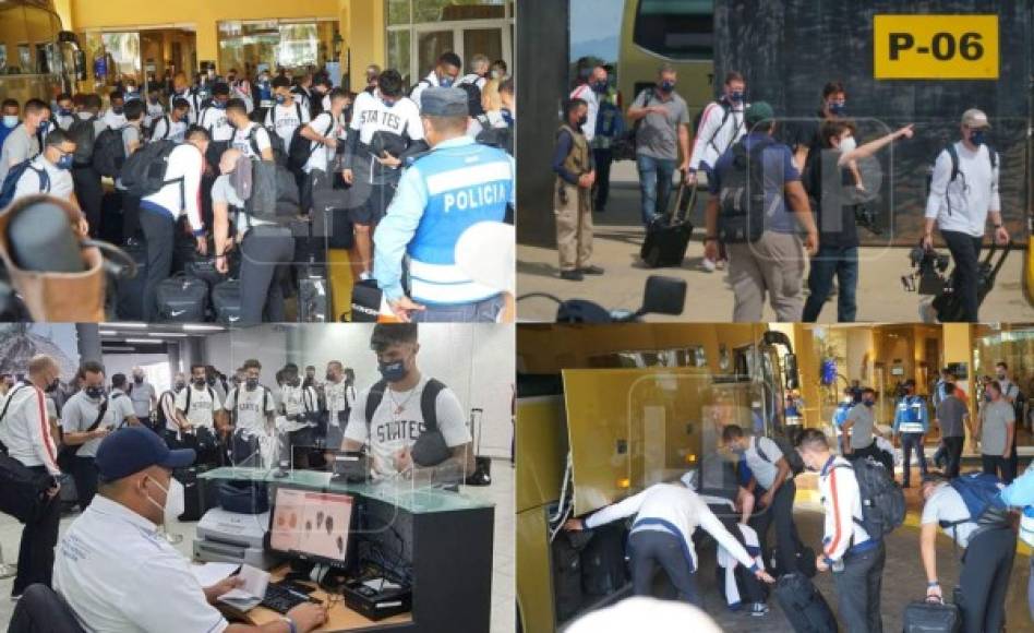 La selección de Estados Unidos se instaló en San Pedro Sula bajo un fuerte resguardo policial de cara al duelo que sostendrá ante Honduras por la tercera jornada de la octagonal. Fotos Amilcar Izaguirre.