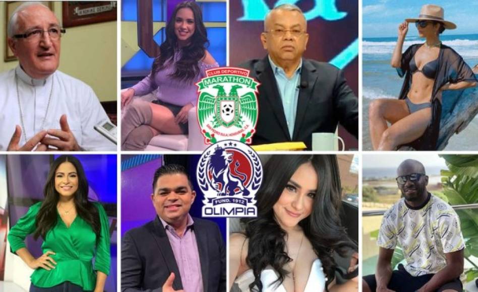 Marathón y Olimpia disputan el partido de vuelta de la finalísima del Torneo Apertura 2020-2021 y estos famosos hondureños estarán apoyando a su equipo favorito.
