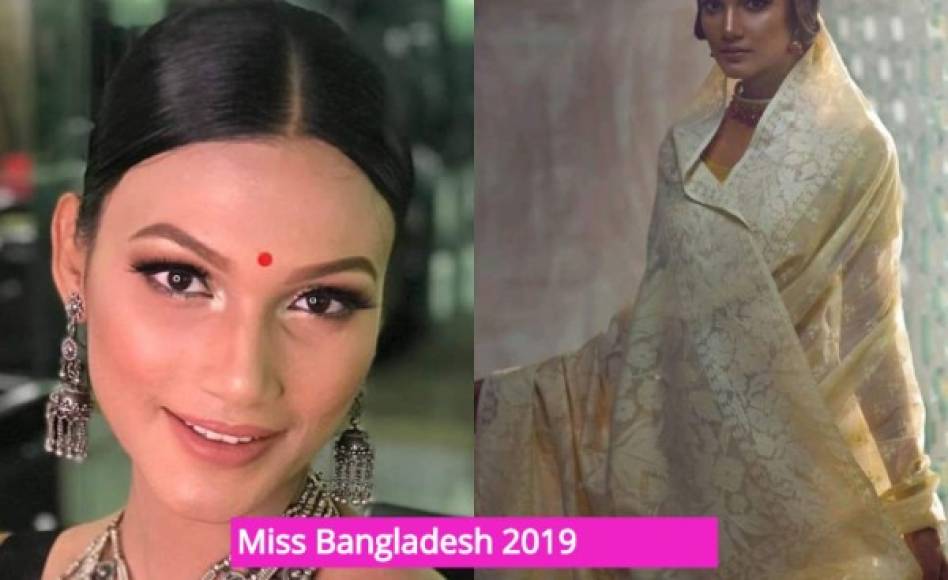 Shirin Akter (20 años) - Miss Bangladesh Miss Universo 2019