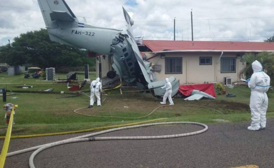 Por el accidente de la avioneta en Palmerola se reportan daños a la línea de transmisión eléctrica T558.