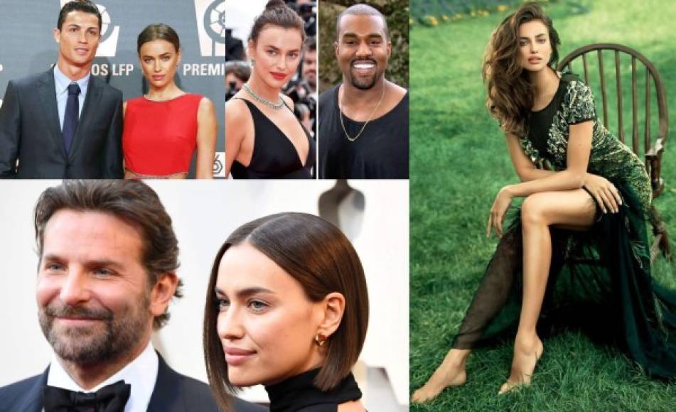 La modelo Irina Shayk y el rapero Kanye West se han convertido en tendencia en redes sociales luego de que se filtraran unas fotos en las que ambos aparecen dando un romántico paseo. Esto vendría a confirmar los rumores de un romance entre ambos. Pero Kanye no es el único famoso que ha conquistado a la belleza rusa, pues anteriormente ella tuvo sendos romances con el futbolista Cristiano Ronaldo y el actor Bradley Cooper.