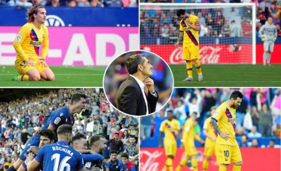 Las imágenes de la dolorosa derrota que sufrió el Barcelona (3-1) en el campo del Levante en la jornada 12 de la Liga Española.