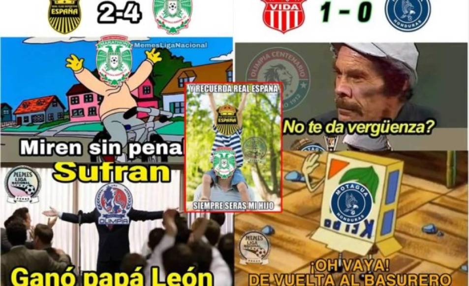 Los memes que dejaron los partidos de la jornada 15 del Torneo Apertura 2019, con Real España y Motagua como protagonistas de las burlas.
