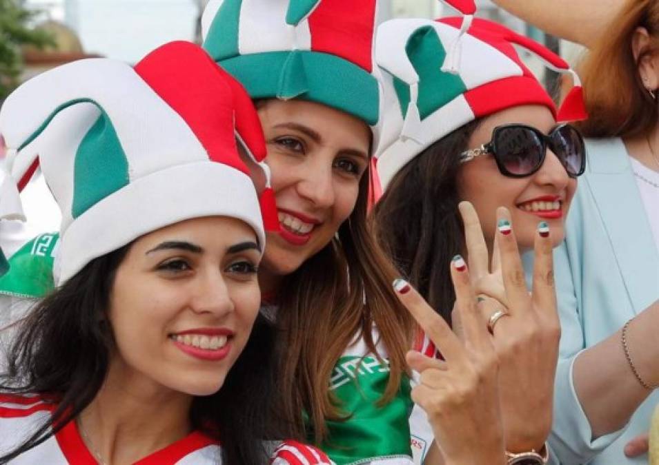 Las aficionadas de Irán irrumpieron con su belleza en el Mundial. Foto EFE