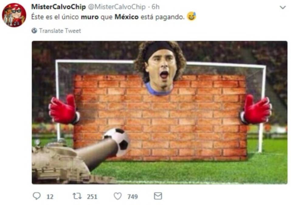 Mister Calvo Chip le recordó a Trump que este es el único muro que México está pagando.