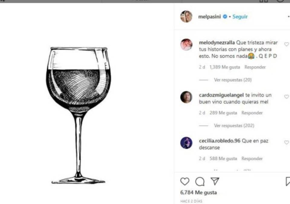 Esta fue la última foto que subió la novia de Centurión en su cuenta oficial de Instagram. Los comentarios de pesar no se han hecho esperar.