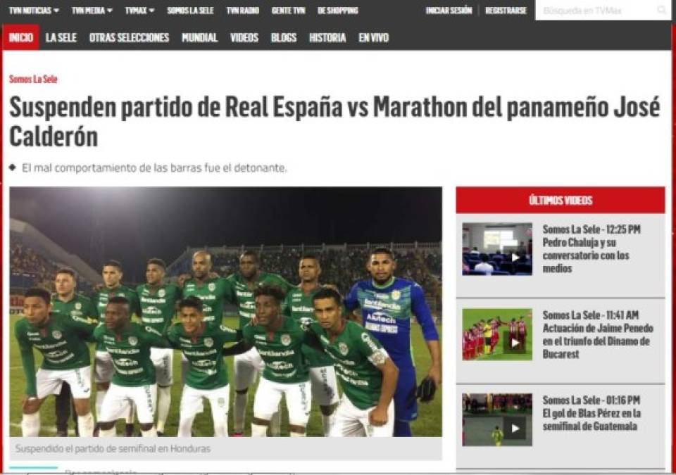 TVMax de Panamá: 'Suspenden partido de Real España vs Marathon del panameño José Calderón'. 'El mal comportamiento de las barras fue el detonante'.