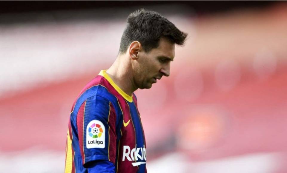 La tristeza y frustración de Messi eran evidentes.