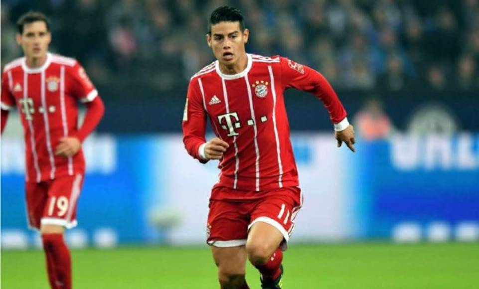 8. James Rodríguez del Bayern Múnich - 500 millones de euros.