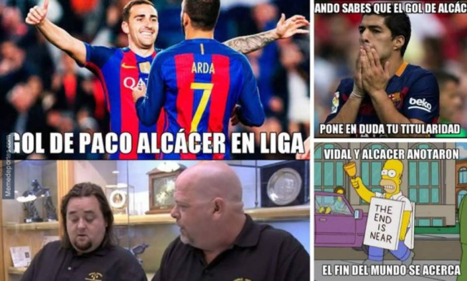 Los memes no han perdonado a Paco Alcácer, quien es objeto de burlas en las redes sociales tras marcar su primer gol con el Barcelona en la Liga Española, durante el partido que los culés ganaron (3-0) al Athletic de Bilbao. Messi y Aleix Vidal hicieron los otros tantos.