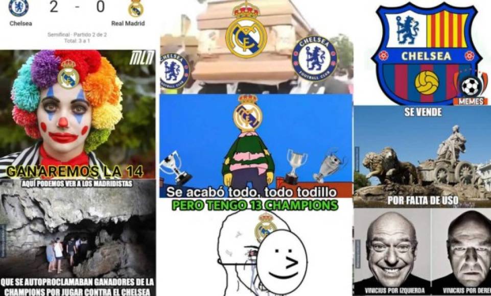 Los mejores memes que dejó la eliminación del Real Madrid tras perder (2-0) contra el Chelsea en la vuelta de las semifinales.