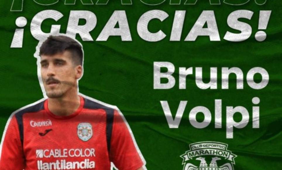 Bruno Volp: El Marathón anunció la salida del delantero argentino. El atacante marcó siete goles en el torneo que recientemente finalizó.