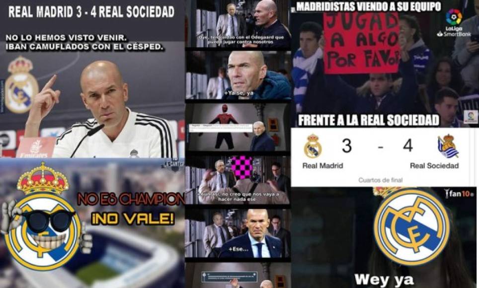 Los divertidos memes que deja la eliminación del Real Madrid en la Copa del Rey tras perder contra la Real Sociedad en los cuartos de final en el estadio Santiago Bernabéu.