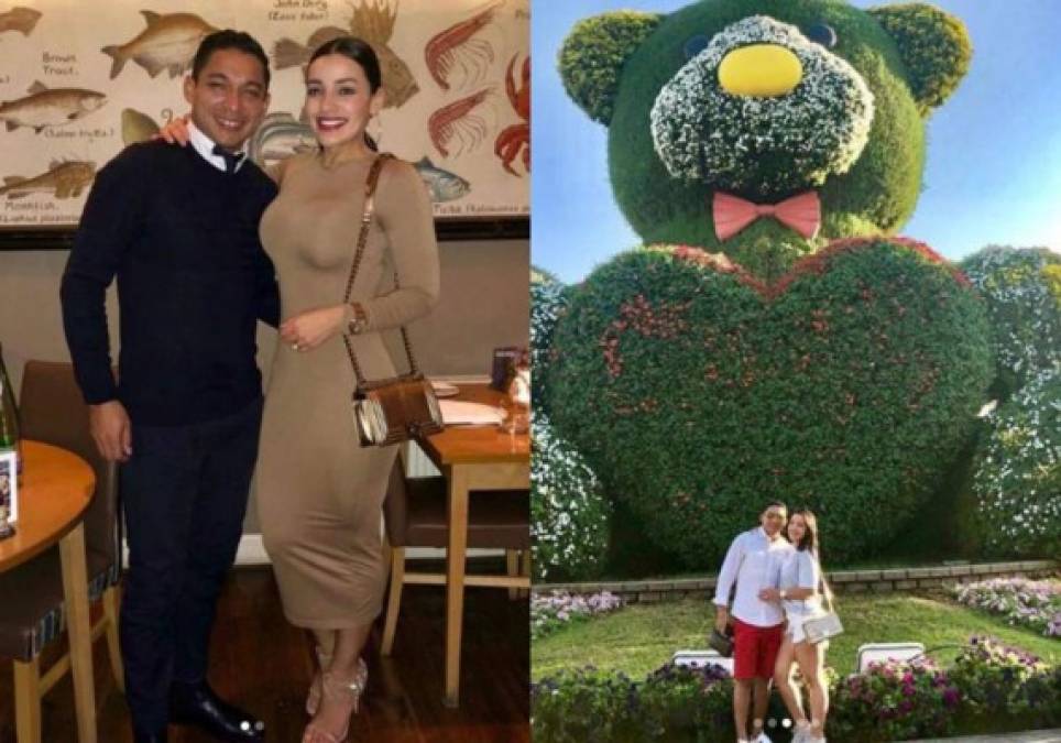 Debido a las fiestas de Navidad y Año Nuevo, el defensor hondureño Emilio Izaguirre aprovecha de unas merecidas vacaciones y disfruta a lo grande al lado de su bella esposa Virginia Varela. FOTOS INSTAGRAM.