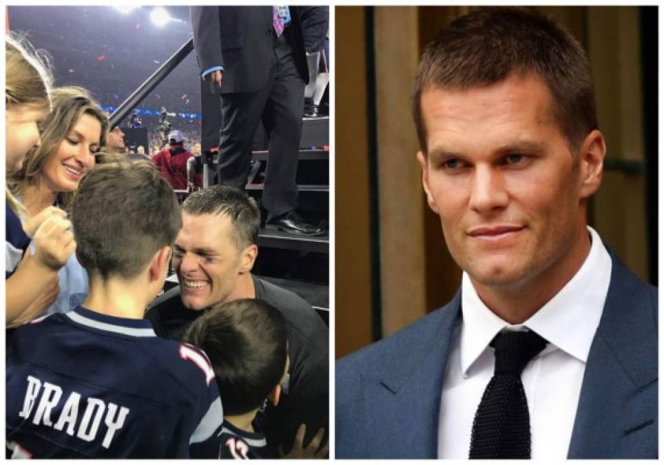 La estrella del fútbol Americano Tom Brady está casado con Gisele Bündchen y es padre de tres: Benjamin, Vivian y John.