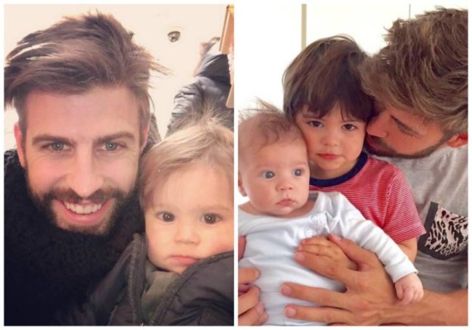 La estrella del fútbol Gerard Piqué (30), es papá de los retoños de Shakira (40). Sus hijos, Milan y Sasha, son igualitos a él. <br/>