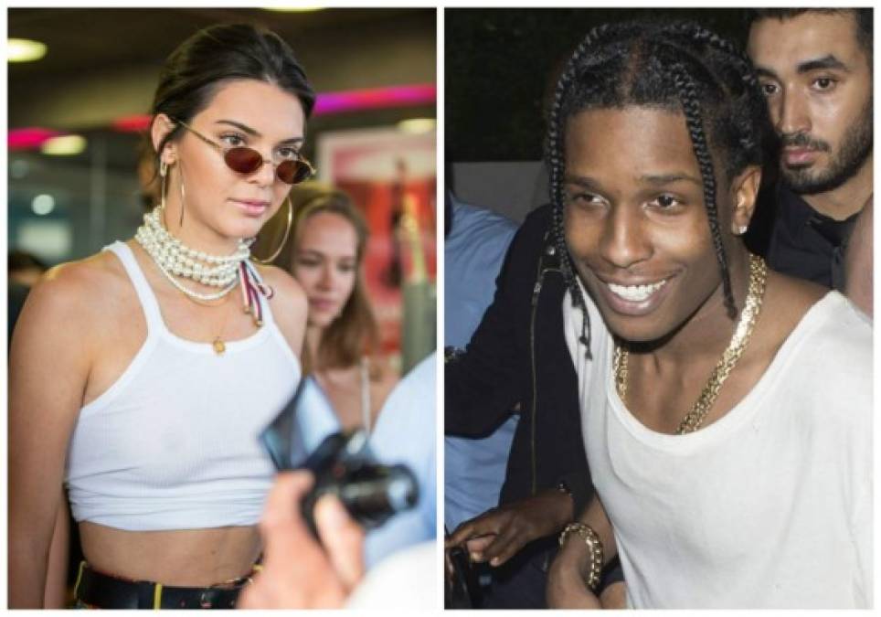 Kendall Jenner acompañó a su hermana a Cannes, en donde fue vista de fiesta con el rapero A$AP <br/>