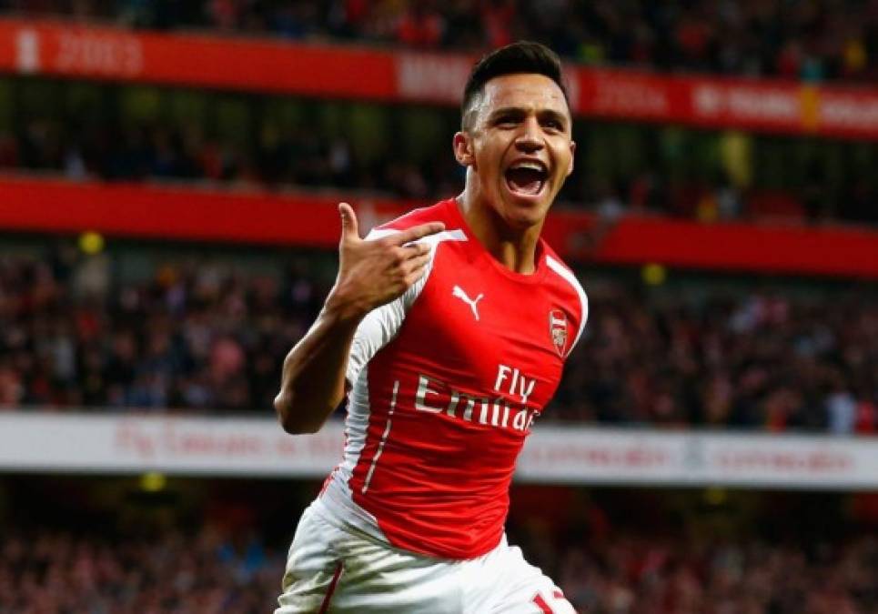 9- El delantero chileno Alexis Sánchez del Arsenal de la Premier League.