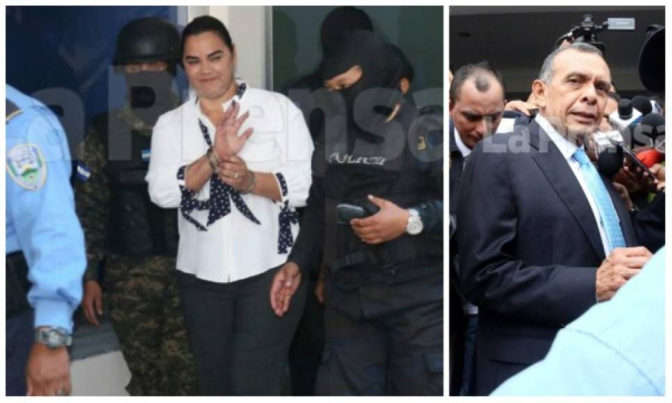 La mañana de este viernes Rosa Elena de Lobo fue llevada a los juzgados anticorrupción de Tegucigalpa donde se le celebra la audiencia inicial. Su esposo Pepe Lobo llegó a acompañarla.