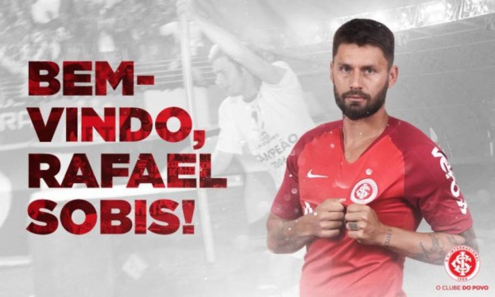 El Internacional de Porto Alegre ha fichado al delantero brasileño Rafael Sóbis como agente libre. Firma por una temporada, llega procedente del Cruzeiro.