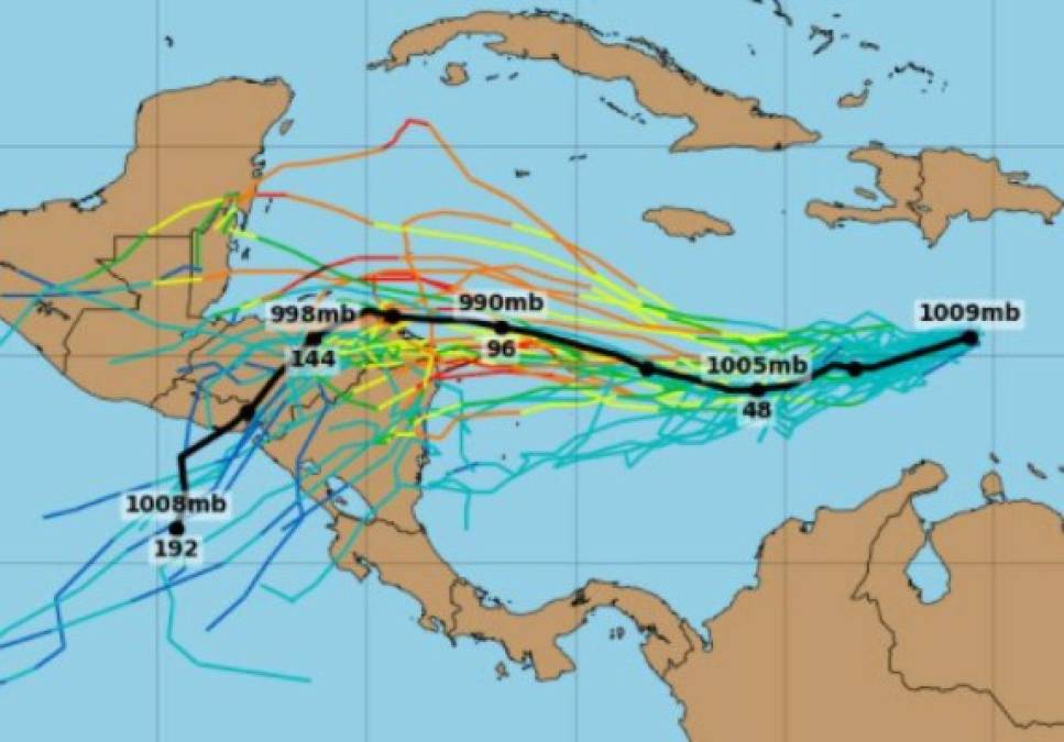 En caso de que se dirija a Nicaragua dejará entre 100 y 200 milímetros de lluvia en la costa Atlántica de Honduras.