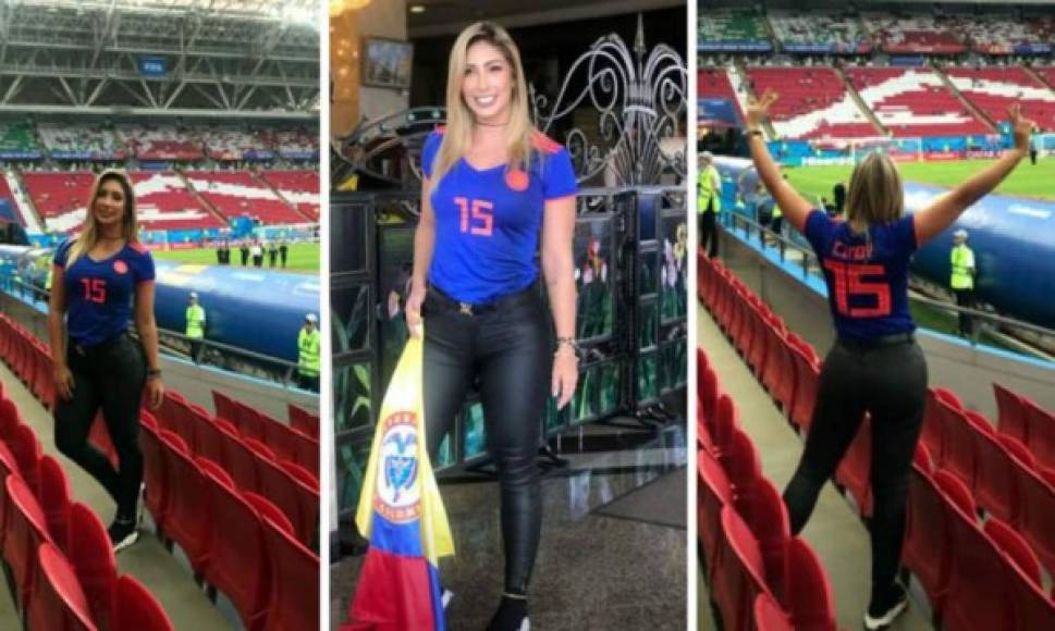 Ella es Cindy Álvarez García, hermosa colombiana que deslumbró en el Mundial de Rusia.