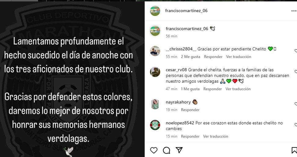 El mensaje de Francisco Martínez en sus redes sociales.