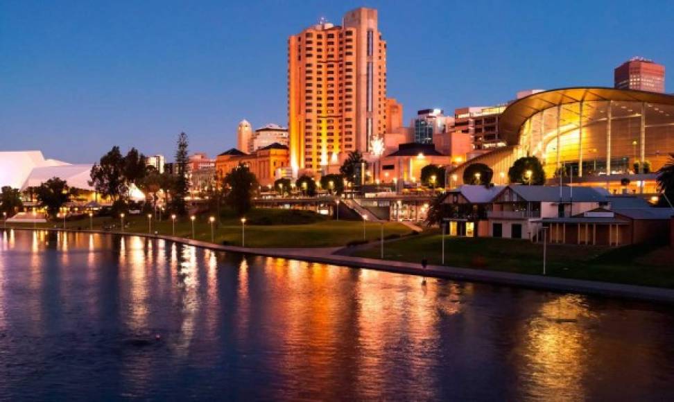 El puesto número diez es para la ciudad de Adelaida, la quinta más grande de Australia. <br/> <br/> <br/>