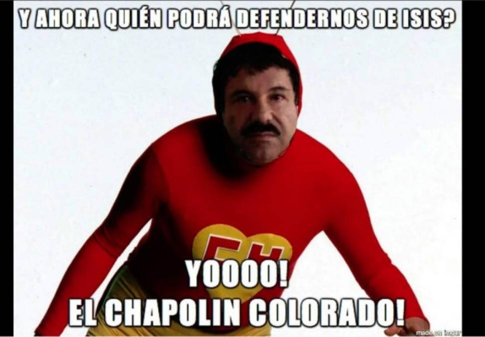 El narcotraficante Joaquín 'el Chapo' Guzmán es otro personaje que no podía faltar en las burlas contra el ISIS.