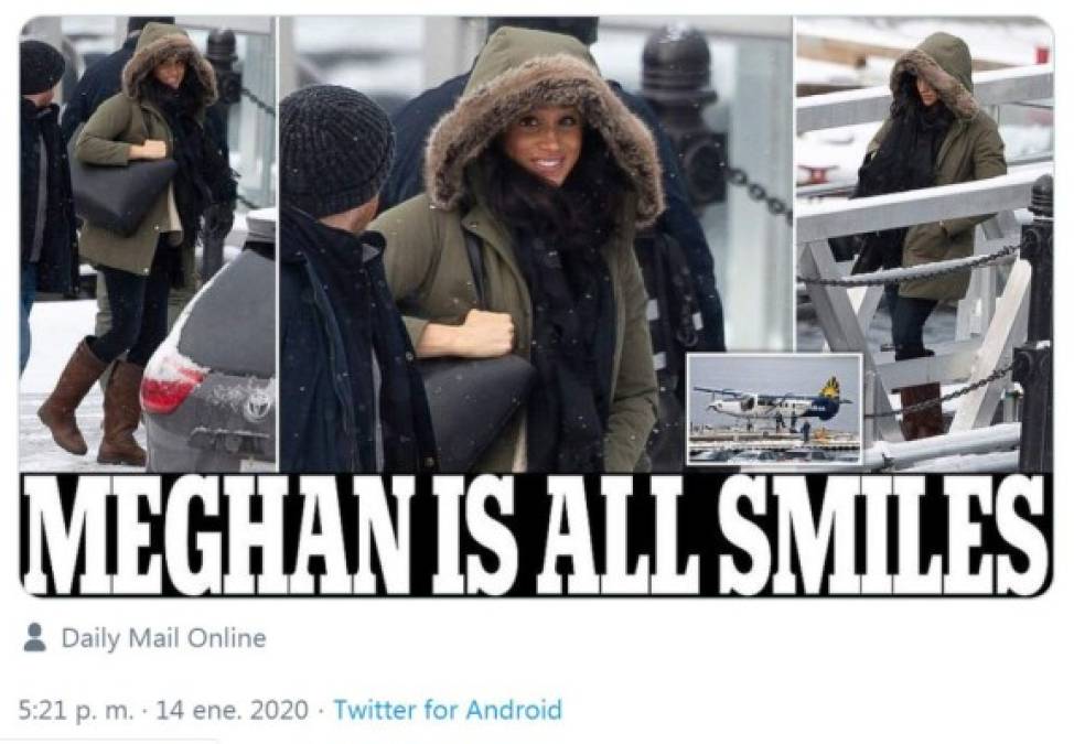 Ayer mismo medios británicos aseguraban que Meghan Meghan regresó a Canadá después de solo tres días en el Reino Unido para reunirse con Archie, a quien dejó al cuidado de una niñera y <a href='https://www.laprensa.hn/fotogalerias/farandula/1348506-411/meghan-markle-amiga-jessica-mulroney-confidente-duquesa-sussex' style='color:red;text-decoration:underline' target='_blank'> su mejor amiga Jessica Mulroney. </a><br/><br/>