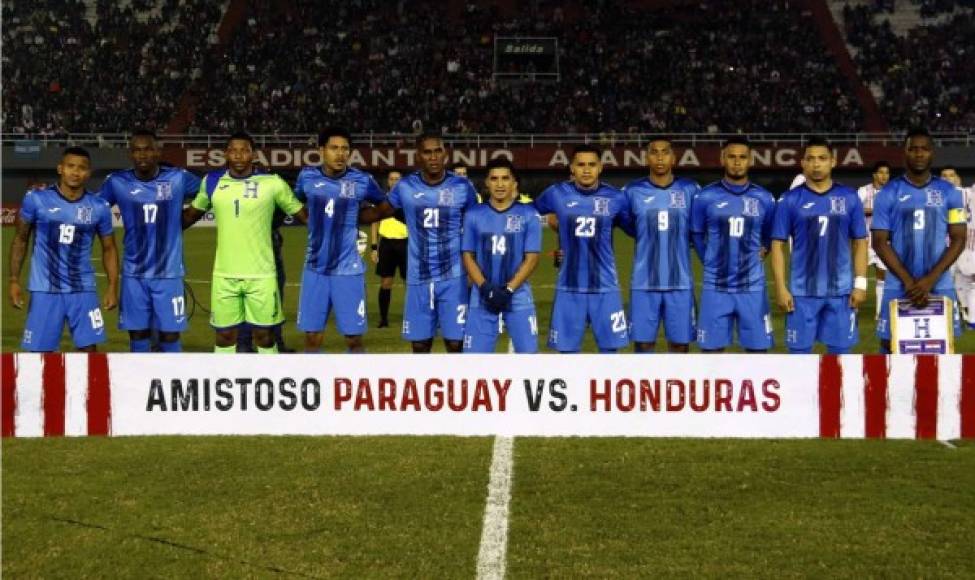 Este es el 11 titular con el que Honduras salió en el amistoso contra Paraguay.