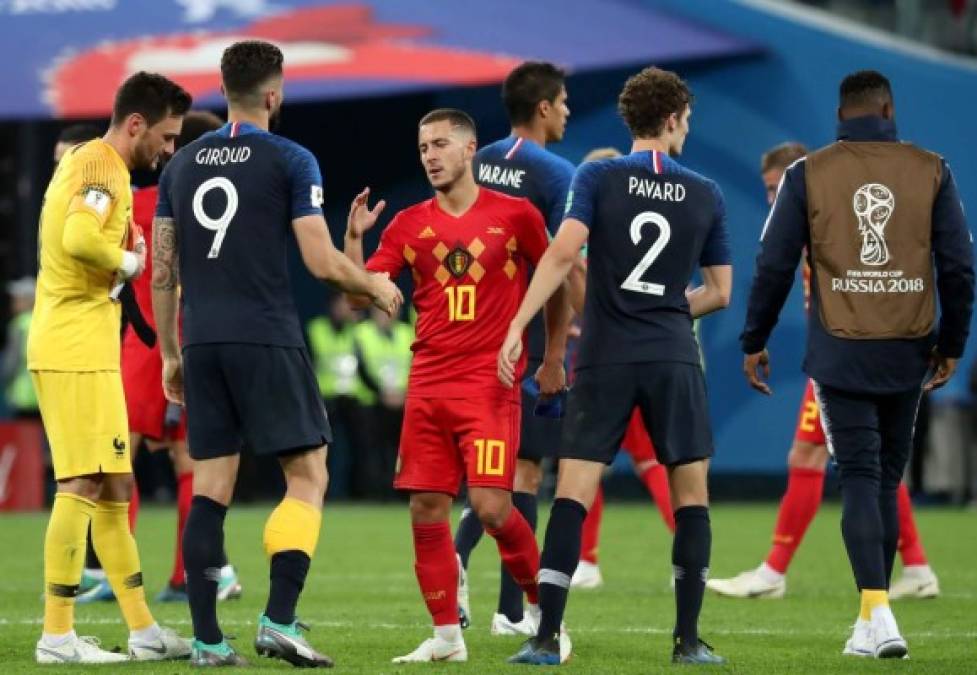 Y un gran gesto el que tuvieron los franceses con los belgas, fueron a consolarlos tras haberlos eliminado en semifinales del Mundial.