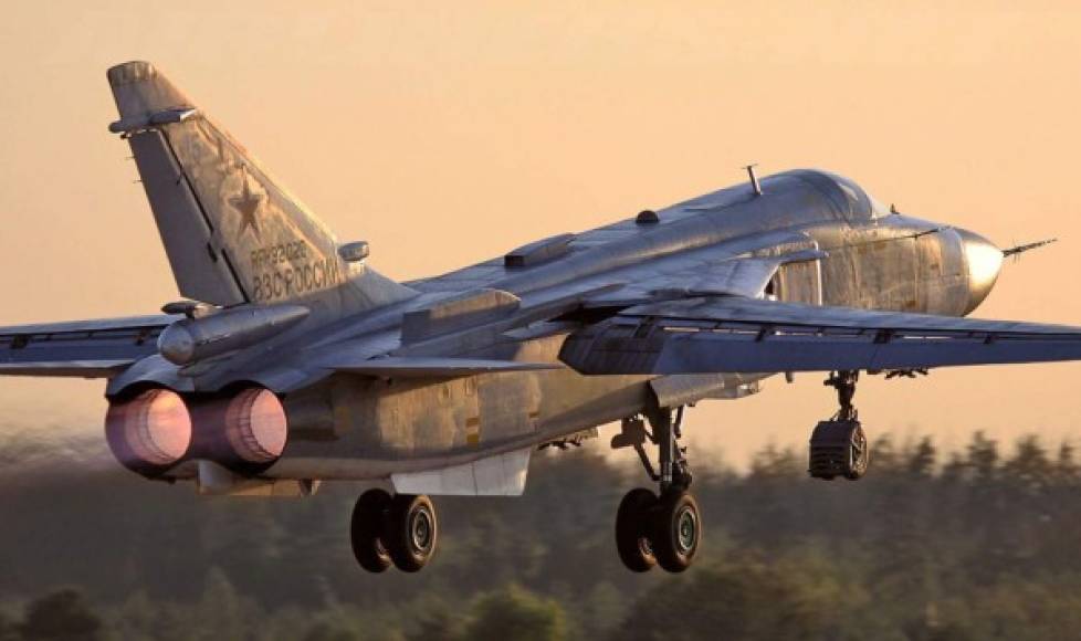 Las fuerzas aéreas rusas también desplegaron 12 Su-24M2 en su base militar en Siria.