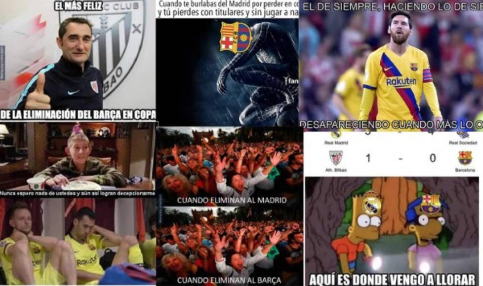 Los memes que dejó la dolorosa eliminación del Barcelona de la Copa del Rey luego de caer (1-0) contra el Athletic de Bilbao en San Mamés. Messi, víctima de las burlas.