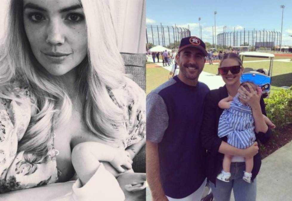 Kate Upton<br/><br/>La modelo y su esposo, el jugador de los Houston Astros Justin Verlander, se convirtieron en padres de su hija Genevieve el 7 de noviembre de 2018. 'Bienvenido al mundo Genevieve. '¡Me robaste mi ❤️ el primer segundo que te conocí! ! ' escribió el orgulloso papá en Instagram.<br/><br/>